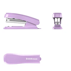 Степлер №10 ERICH KRAUSE &laquo;Clippy Pastel Bloom&raquo;, до 15 листов, ассорти, 61740