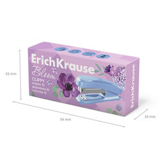 Степлер №10 ERICH KRAUSE &laquo;Clippy Pastel Bloom&raquo;, до 15 листов, ассорти, 61740