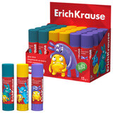 Клей-карандаш ERICH KRAUSE "EasyStick Jolly Friends", 13 г, ассорти, 60910