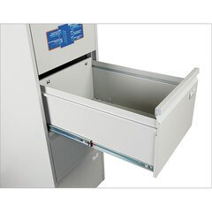 Шкаф картотечный ПРАКТИК &laquo;AFC-04&raquo;, 1320&times;470&times;646 мм, 4 ящика, для 220 подвесных папок, формат папок Foolscap или A4 (БЕЗ ПАПОК)