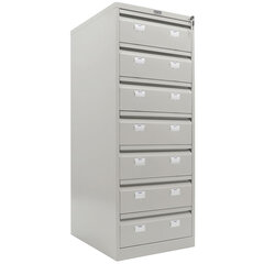 Шкаф картотечный ПРАКТИК &laquo;AFC-07&raquo;, 1327&times;515&times;631мм, 7 ящиков под формат А5 (210&times;149 мм), формат папок Foolscap или A4 (БЕЗ ПАПОК)