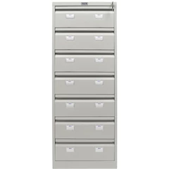 Шкаф картотечный ПРАКТИК &laquo;AFC-07&raquo;, 1327&times;515&times;631мм, 7 ящиков под формат А5 (210&times;149 мм), формат папок Foolscap или A4 (БЕЗ ПАПОК)