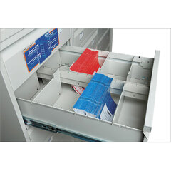 Шкаф картотечный ПРАКТИК &laquo;AFC-07&raquo;, 1327&times;515&times;631мм, 7 ящиков под формат А5 (210&times;149 мм), формат папок Foolscap или A4 (БЕЗ ПАПОК)