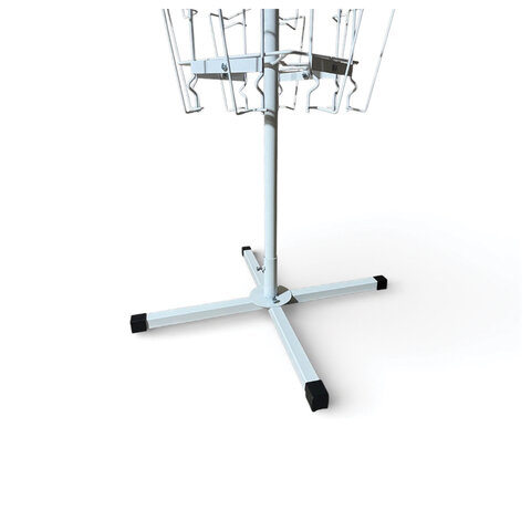 Стойка напольная для рекламных материалов (188х54х54 см), на 32 лотка, сетчатая, вращающаяся, белая, А-29-ТМ - фото 2