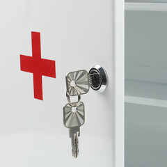 Шкафчик-аптечка металлический &laquo;Призма&raquo;, навесной, 2 полки, ключевой замок, 330&times;280&times;140 мм