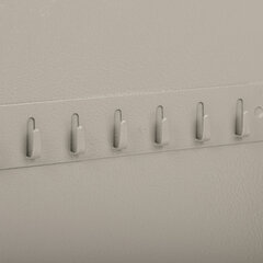 Шкафчик (Ключница) на 90 ключей BRAUBERG, 300&times;240&times;80 мм, с замком, +90 брелоков, серый, 290339