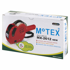 Этикет-пистолет 1-строчный, 9 символов, 26&times;12 мм, MOTEX МХ-2612NEW, Корея