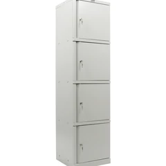 Шкаф металлический офисный ПРАКТИК &laquo;AM-1845/<wbr/>4&raquo;, 1830&times;472&times;458 мм 4 отделения, 29 кг, разборный