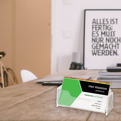 Подставка для визиток настольная BRAUBERG, 95&times;40 мм, 1 карман глубиной 32 мм, 290420