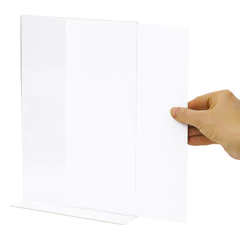 Подставка настольная для рекламных материалов ВЕРТИКАЛЬНАЯ (210&times;297 мм), А4, двусторонняя, BRAUBERG, 290423