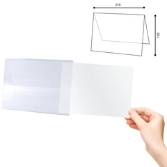 Табличка информационная, 210&times;150 мм (домик), настольная, двухсторонняя, оргстекло, в защитной плёнке, BRAUBERG, 290425