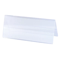 Табличка информационная, 210&times;80 мм (домик), настольная, двусторонняя, оргстекло, в защитной плёнке, BRAUBERG, 290426