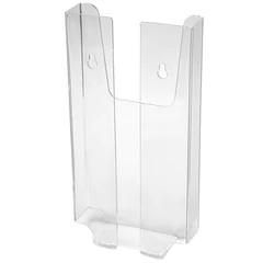 Подставка настенная для рекламных материалов МАЛОГО ФОРМАТА (105&times;210&times;30 мм), оргстекло, BRAUBERG, 290434