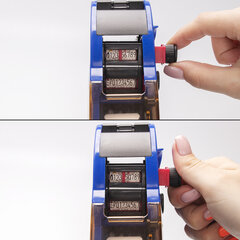 Этикет-пистолет двухстрочный, прямоугольная и волнистая лента 26&times;16 мм, 2&times;10 символов, BRAUBERG, 290438