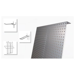 Стойка напольная для рекламных материалов (160&times;45,5&times;36 см), без лотков, хром, ПАРУС-2, (лотки 290443-290445)