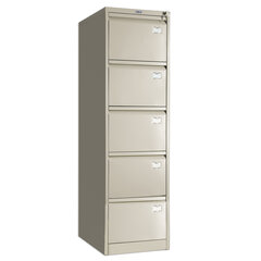 Шкаф картотечный ПРАКТИК &laquo;AFC-05&raquo;, 1634&times;470&times;646 мм, 5 ящиков для 275 подвесных папок, формат папок Foolscap или A4 (БЕЗ ПАПОК)