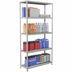 Стеллаж металлический BRABIX &laquo;MS KD-195/<wbr/>40-5&raquo;, 1950&times;1000&times;400 мм, 5 полок, сборная стойка, 291119