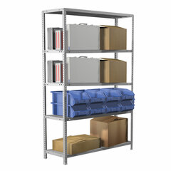 Стеллаж металлический BRABIX &laquo;MS KD-195/<wbr/>50-5&raquo;, 1950&times;1000&times;500 мм, 5 полок, сборная стойка, 291120