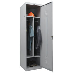 Шкаф металлический для одежды BRABIX &laquo;LK 11-50&raquo;, УСИЛЕННЫЙ, 2 отделения, 1830&times;500&times;500 мм, 22 кг, 291132