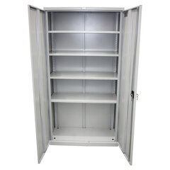 Шкаф металлический офисный BRABIX &laquo;MK 18/<wbr/>91/<wbr/>46&raquo;, 1830&times;915&times;460 мм, 47 кг, 4 полки, разборный, 291136