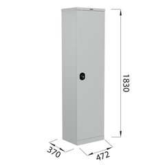 Шкаф металлический офисный BRABIX &laquo;MK 18/<wbr/>47/<wbr/>37-01&raquo;, 1830&times;472&times;370 мм, 25 кг, 4 полки, разборный, 291138