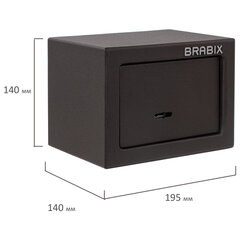 Сейф мебельный BRABIX &laquo;SF-140KL&raquo;, 140&times;195&times;140 мм, ключевой замок, черный, 291140