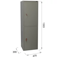 Шкаф металлический для документов BRABIX &laquo;KBS-032Т&raquo;, 1503&times;470&times;390 мм, 37 кг, трейзер, сварной, 291157