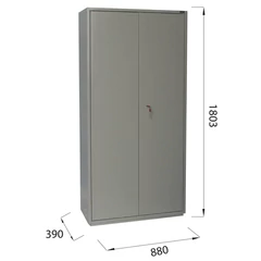 Шкаф металлический для документов BRABIX &laquo;KBS-10&raquo;, 1803&times;880&times;390 мм, 77 кг, 2 отделения, сварной, 291159
