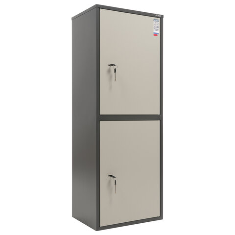 Шкаф металлический для документов AIKO "SL-125/2Т" ГРАФИТ, 1252х460х340 мм, 31 кг, сварной, S10799132502