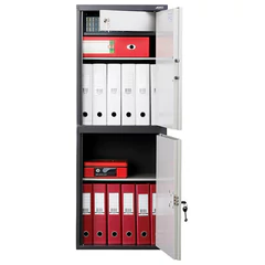 Шкаф металлический для документов AIKO &laquo;SL-125/<wbr/>2ТEL&raquo; ГРАФИТ, 1252&times;460&times;340 мм, 31 кг