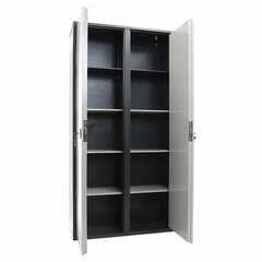 Шкаф металлический для документов AIKO &laquo;SL-185/<wbr/>2&raquo; ГРАФИТ, 1800&times;920&times;340 мм, 85 кг