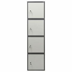 Шкаф металлический для документов AIKO "SL-185/4" ГРАФИТ, 1800х460х340 мм, 37 кг