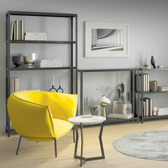 Стеллаж металлический BRABIX &laquo;ГРАФИТ MS KD-195/<wbr/>30-6&raquo;, лофт, 1950&times;1000&times;300 мм, 6 полок, 291271