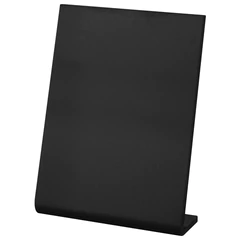 Табличка меловая настольная А4 (21&times;29,7 см), L-образная, вертикальная, ПВХ, ЧЕРНАЯ, BRAUBERG