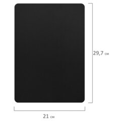 Табличка меловая А4 (21&times;29,7 см), КОМПЛЕКТ 10 штук, пластиковая, ЧЕРНАЯ, BRAUBERG, 291300