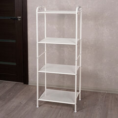 Стеллаж на металлокаркасе &laquo;Валенсия-14&raquo;, 455&times;300&times;1205 мм, 4 полки, белый