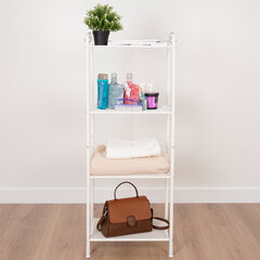 Стеллаж на металлокаркасе &laquo;Валенсия-14&raquo;, 455&times;300&times;1205 мм, 4 полки, белый