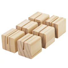 Ценникодержатель деревянный (ценники, реклама, фото) 3,5&times;3,5&times;3,5 см, КОМПЛЕКТ 6 шт., BRAUBERG, 291311