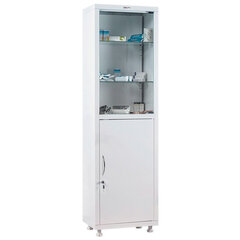 Шкаф медицинский 1-створчатый HILFE "МД 1 1650/SG" 1755х500х320 мм, стекло, белый
