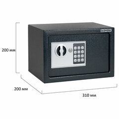 Сейф мебельный DASWERK (ДАСВЕРК) SC-200EL (200&times;310&times;200 мм), электронный замок, графит, 291341