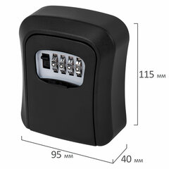 Сейф для ключей, 40&times;95&times;115 мм, кодовый замок, BRAUBERG, 291360