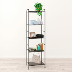 Стеллаж на металлокаркасе &laquo;Валенсия-15&raquo;, 455&times;300&times;1555 мм, 5 полок, черный