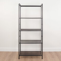 Стеллаж на металлокаркасе &laquo;Валенсия-25&raquo;, 655&times;300&times;1555 мм, 5 полок, черный