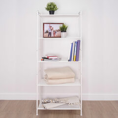 Стеллаж на металлокаркасе &laquo;Валенсия-25&raquo;, 655&times;300&times;1555 мм, 5 полок, белый