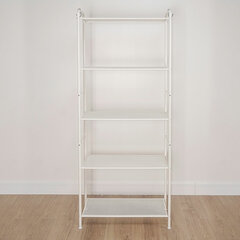 Стеллаж на металлокаркасе &laquo;Валенсия-25&raquo;, 655&times;300&times;1555 мм, 5 полок, белый