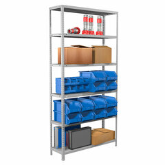 Стеллаж металлический BRABIX &laquo;MS 220/<wbr/>30-6&raquo;, 2200&times;1000&times;300 мм, 6 полок, 291373