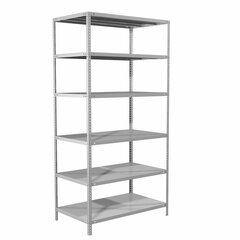 Стеллаж металлический BRABIX &laquo;MS 220/<wbr/>50-6&raquo;, 2200&times;1000&times;500 мм, 6 полок, 291375