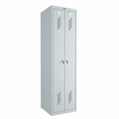 Шкаф металлический для одежды BRABIX &laquo;LK 21-50&raquo;, 2 секции, 1830&times;500&times;500 мм, 29 кг, 291379