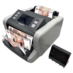 Счетчик банкнот VITRANA (ВИТРАНА) HR60 MUIC, 1000 банкнот/<wbr/>мин, опр. номинала RUB USD CNY EUR, внешн. дисплей, УФ МАГ ИК CIS детекция, 291384
