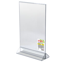 Подставка настольная для рекламных материалов ВЕРТИКАЛЬНАЯ (210&times;300 мм), А4, двусторонняя, STAFF, 291386